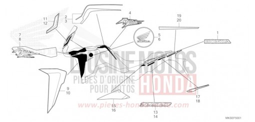 MARQUE/RAYURE (2) CRF1100AM de 2021